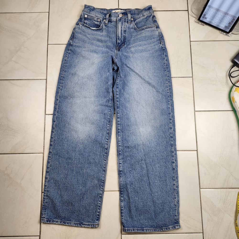Madewell women's the perfect vintage wide leg jeans Light Indigo Blue NR475 26 - Picture 11 of 17
